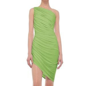 Norma Kamali Gemini Green Diana Mini Dress